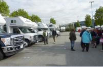 Fraserway RV, Delta, Vancouver, line-up of motorhomes